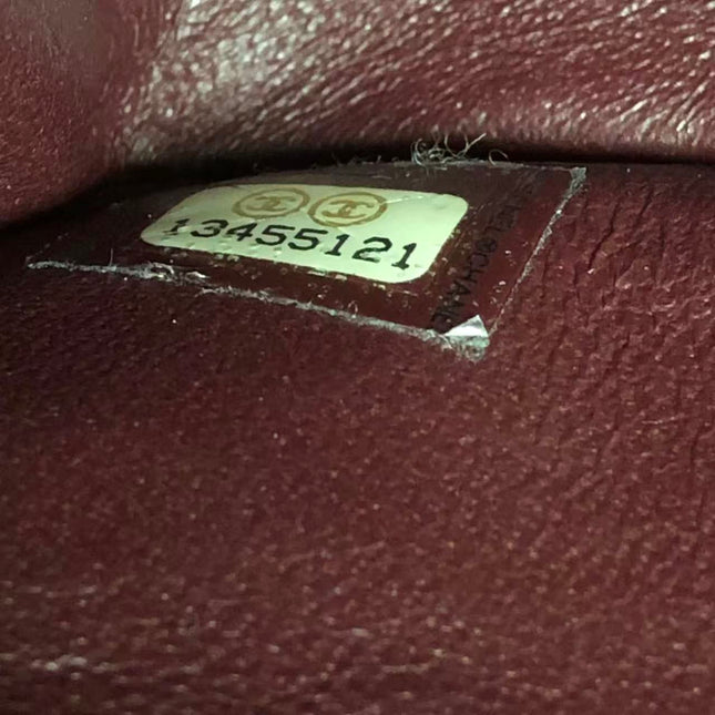 Chanel Timeless Classic Flap Medium 2009 Black Lambskin Leather Silver Hardware