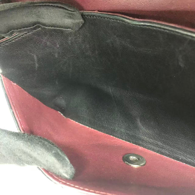 Chanel Timeless Classic Flap Medium 2009 Black Lambskin Leather Silver Hardware