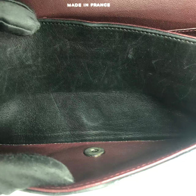 Chanel Timeless Classic Flap Medium 2009 Black Lambskin Leather Silver Hardware