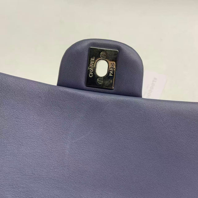 Chanel Classic Flap Mini 2012 Brown Patent Leather Silver Hardware