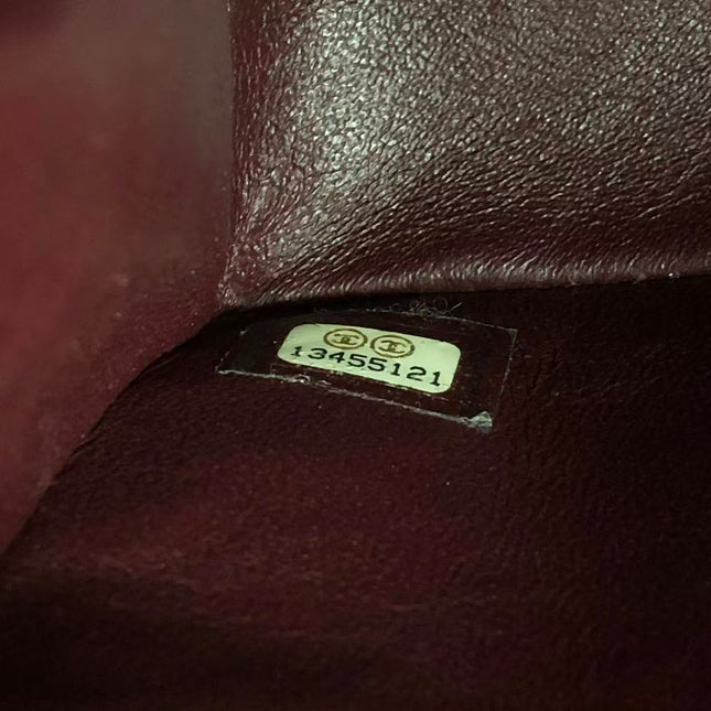 Chanel Timeless Classic Flap Medium 2009 Black Lambskin Leather Silver Hardware