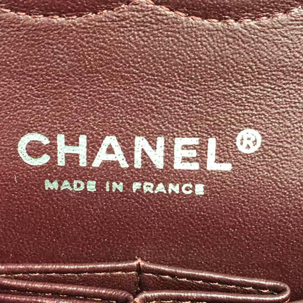 Chanel Timeless Classic Flap Medium 2009 Black Lambskin Leather Silver Hardware