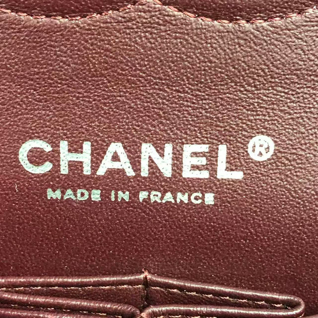 Chanel Timeless Classic Flap Medium 2009 Black Lambskin Leather Silver Hardware