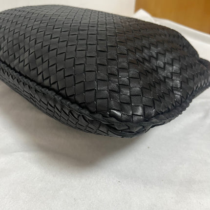 Bottega Veneta Veneta Intrecciato Hobo Bag Large Black Leather 47cm