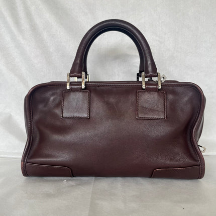 Loewe Amazona 28 in Brown Calfskin Leather and Silver-tone Hardware