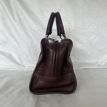 Loewe Amazona 28 in Brown Calfskin Leather and Silver-tone Hardware