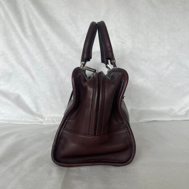 Loewe Amazona 28 in Brown Calfskin Leather and Silver-tone Hardware