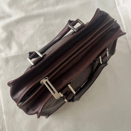 Loewe Amazona 28 in Brown Calfskin Leather and Silver-tone Hardware
