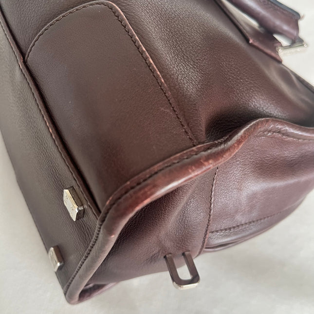 Loewe Amazona 28 in Brown Calfskin Leather and Silver-tone Hardware