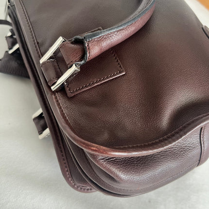 Loewe Amazona 28 in Brown Calfskin Leather and Silver-tone Hardware