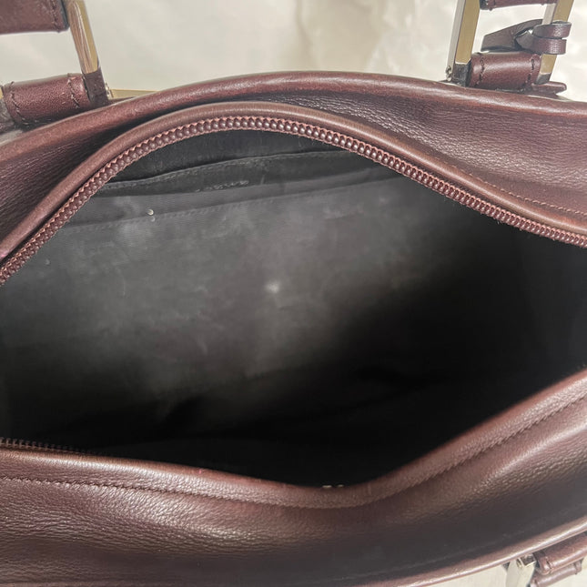 Loewe Amazona 28 in Brown Calfskin Leather and Silver-tone Hardware