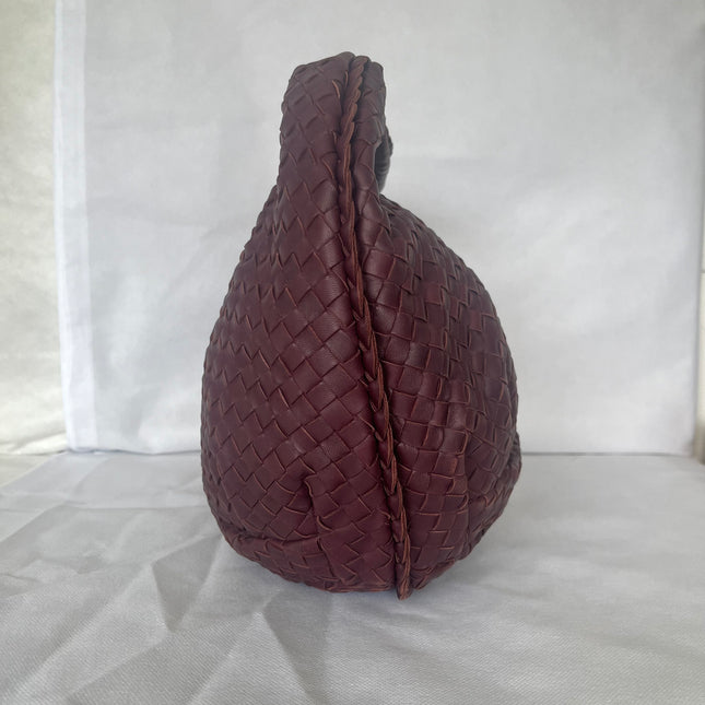 Bottega Veneta Belly Hobo Intrecciato Burgundy Medium 40cm
