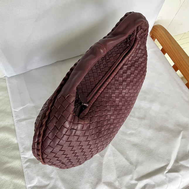 Bottega Veneta Belly Hobo Intrecciato Burgundy Medium 40cm