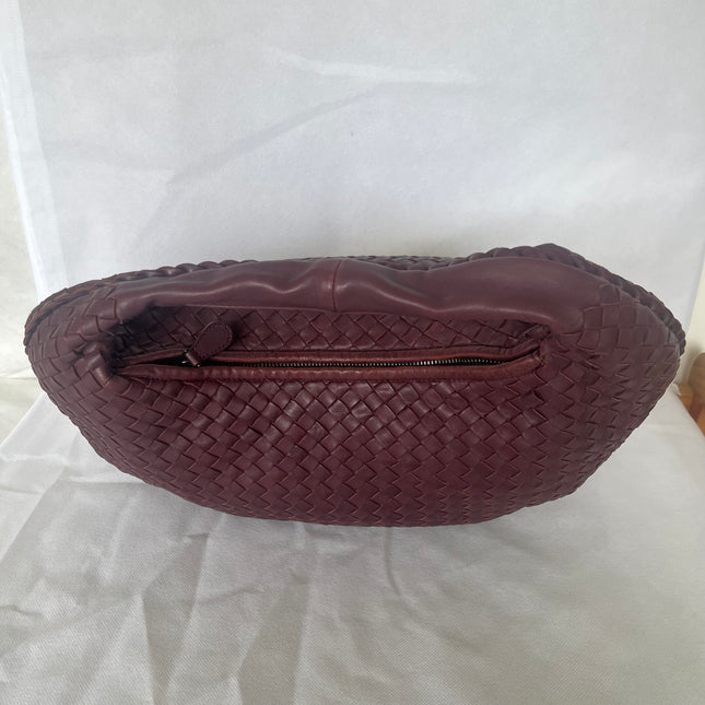 Bottega Veneta Belly Hobo Intrecciato Burgundy Medium 40cm
