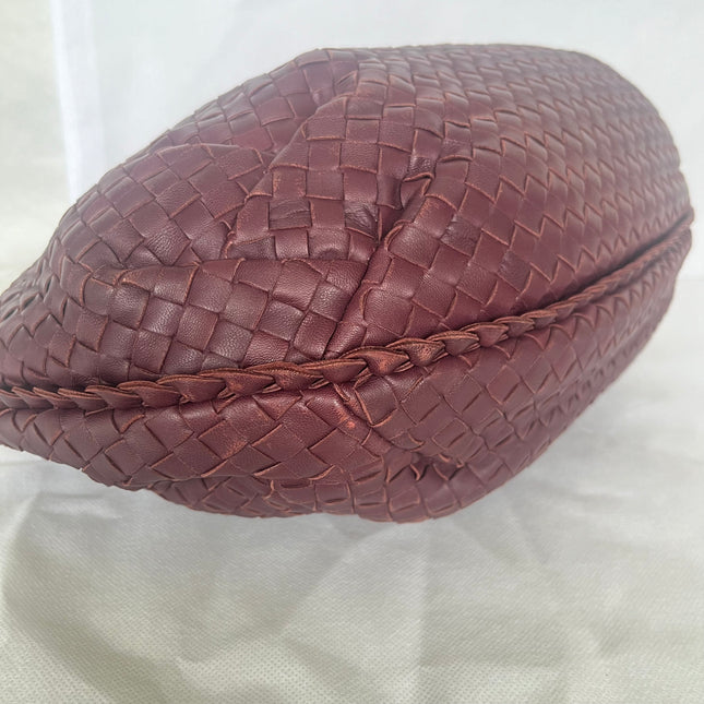 Bottega Veneta Belly Hobo Intrecciato Burgundy Medium 40cm