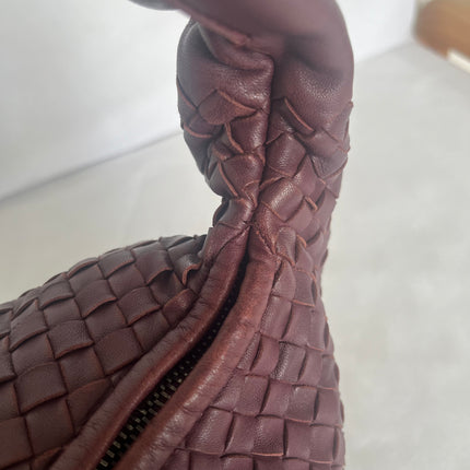 Bottega Veneta Belly Hobo Intrecciato Burgundy Medium 40cm