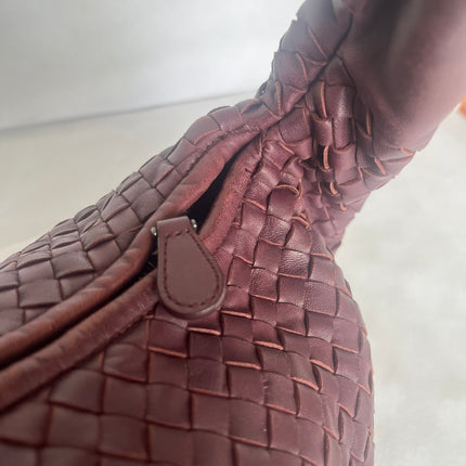 Bottega Veneta Belly Hobo Intrecciato Burgundy Medium 40cm