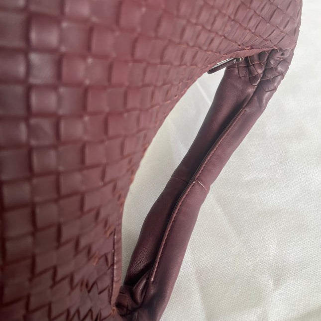 Bottega Veneta Belly Hobo Intrecciato Burgundy Medium 40cm