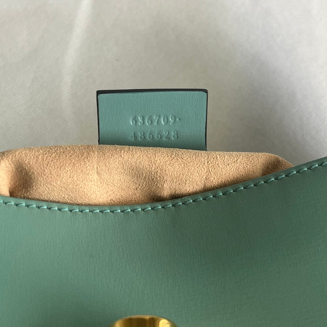 Gucci Jackie 1961 Small Blue Leather Bag with Adjustable Strap