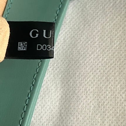 Gucci Jackie 1961 Small Blue Leather Bag with Adjustable Strap