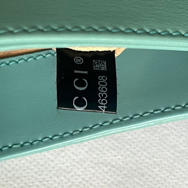 Gucci Jackie 1961 Small Blue Leather Bag with Adjustable Strap