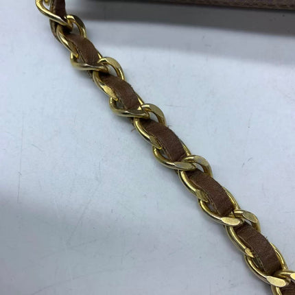 Chanel Single Flap Bag Vintage Small Brown Lizard Leather Gold Hardware