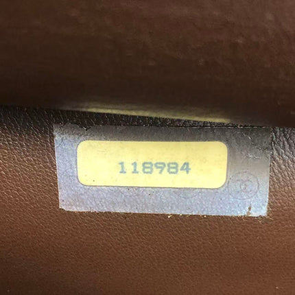 Chanel Single Flap Bag Vintage Small Brown Lizard Leather Gold Hardware