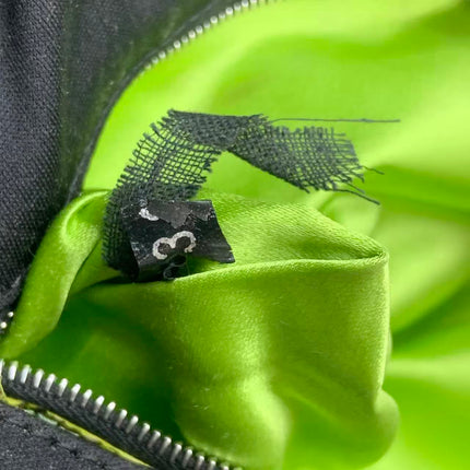 Fendi Baguette Black Cloth Multicolor Embroidery Green Lizard Skin Strap