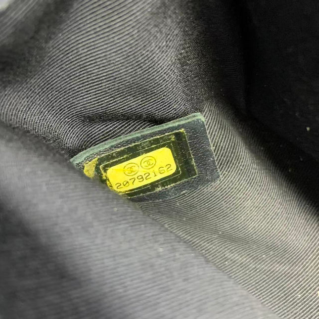 Chanel Le Boy Small Denim Blue Jeans Chevron Stitching Silver Hardware