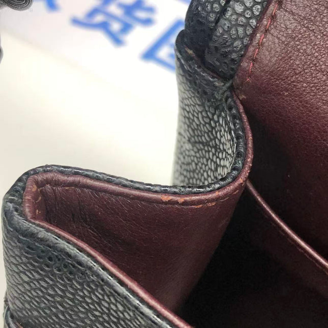 Chanel Classic Flap Jumbo 2011 Black Caviar Leather Double Flap Silver Hardware