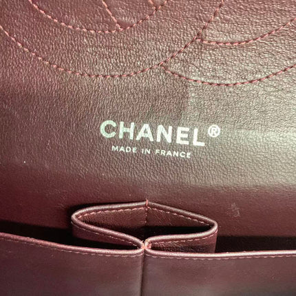 Chanel Classic Flap Jumbo 2011 Black Caviar Leather Double Flap Silver Hardware