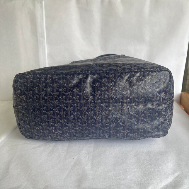 Goyard Saint Louis PM Tote Medium 2014 Navy Goyardine Canvas