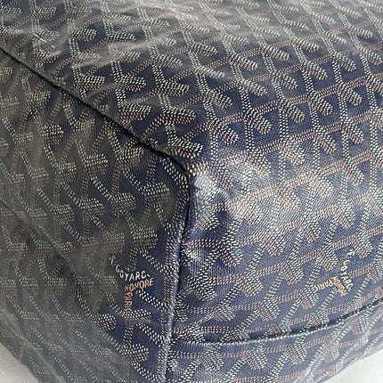 Goyard Saint Louis PM Tote Medium 2014 Navy Goyardine Canvas