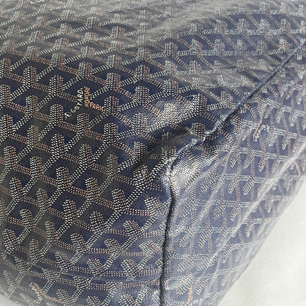 Goyard Saint Louis PM Tote Medium 2014 Navy Goyardine Canvas