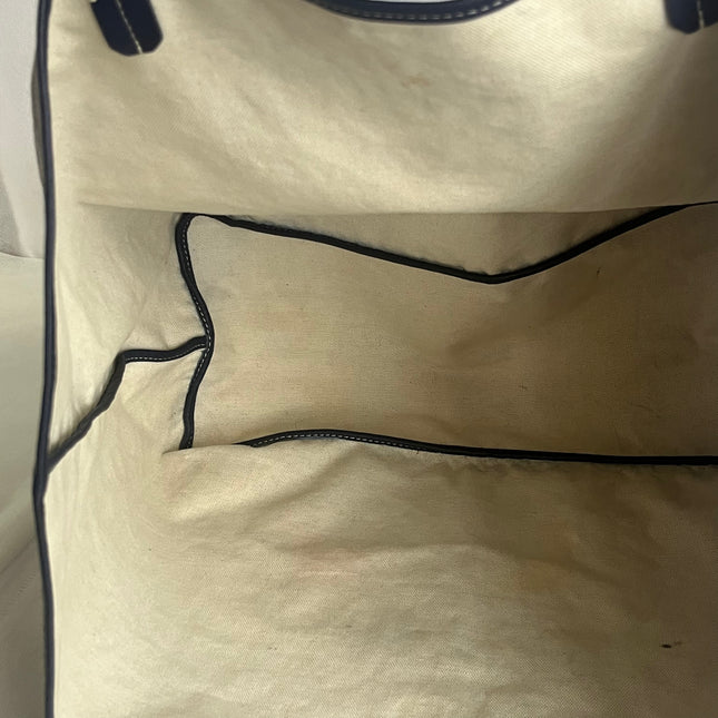 Goyard Saint Louis PM Tote Medium 2014 Navy Goyardine Canvas