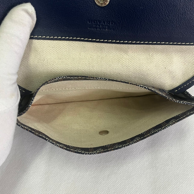 Goyard Saint Louis PM Tote Medium 2014 Navy Goyardine Canvas