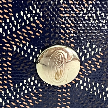 Goyard Saint Louis PM Tote Medium 2014 Navy Goyardine Canvas