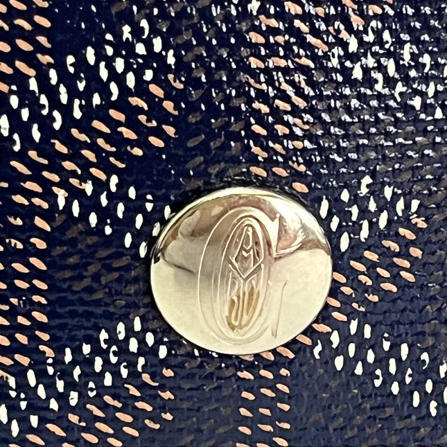 Goyard Saint Louis PM Tote Medium 2014 Navy Goyardine Canvas