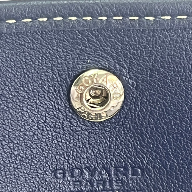 Goyard Saint Louis PM Tote Medium 2014 Navy Goyardine Canvas