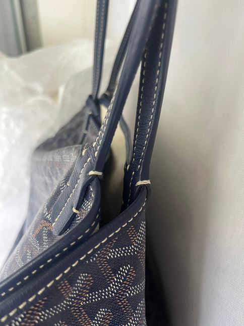 Goyard Saint Louis PM Tote Medium 2014 Navy Goyardine Canvas