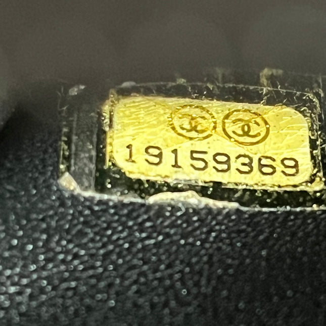 Chanel Classic Flap Mini 2014 Black Lambskin Camellia Charms Silver Hardware