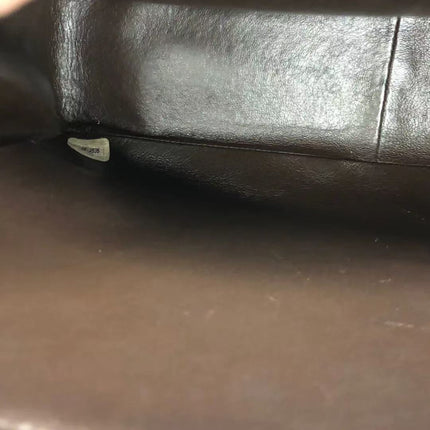 Chanel Single Flap Jumbo Brown Lambskin Leather Tortoise CC Logo and Chain