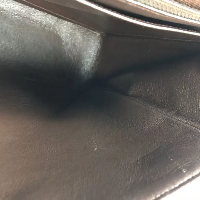 Chanel Single Flap Jumbo Brown Lambskin Leather Tortoise CC Logo and Chain