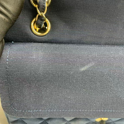 Chanel Classic Flap Medium Navy Velvet Gold Hardware, 2016-2017