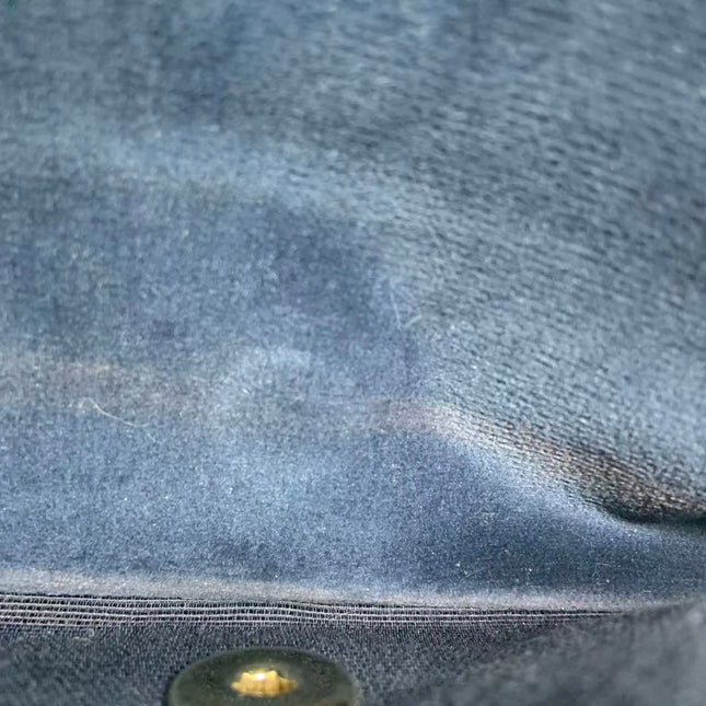 Chanel Classic Flap Medium Navy Velvet Gold Hardware, 2016-2017