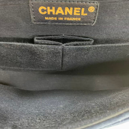 Chanel Classic Flap Medium Navy Velvet Gold Hardware, 2016-2017