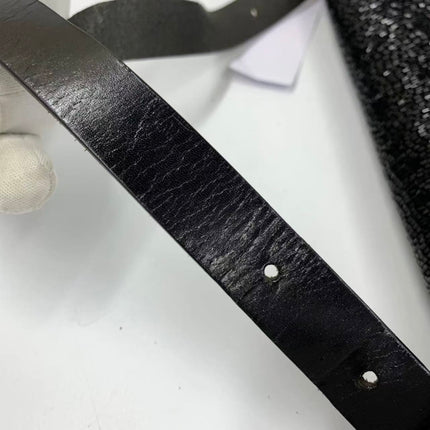 Fendi Baguette Vintage Black Glitter Beads Shoulder Bag