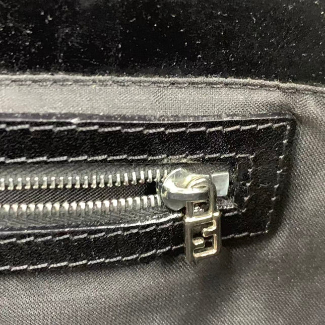 Fendi Baguette Vintage Black Glitter Beads Shoulder Bag