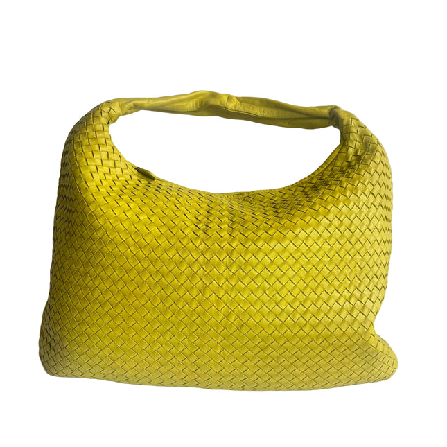 Bottega Veneta Veneta Hobo Maxi Yellow Intrecciato Leather Bag 54cm-Luxbags
