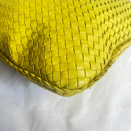 Bottega Veneta Veneta Hobo Maxi Yellow Intrecciato Leather Bag 54cm